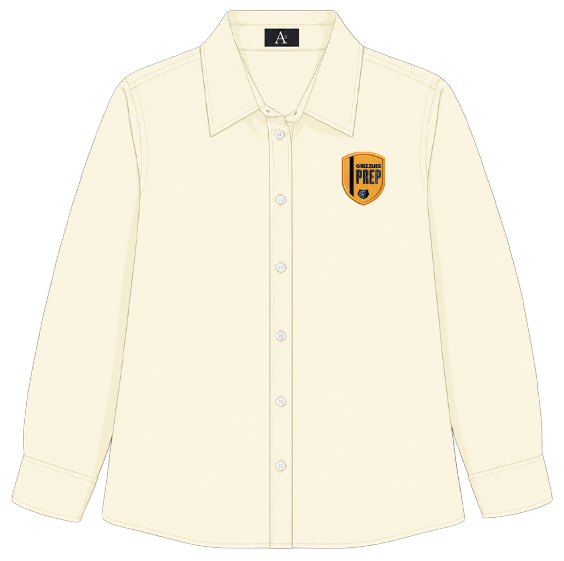 GIRLS LONG SLEEVE FEMININE FIT OXFORD SHIRT (Required - All Grades)