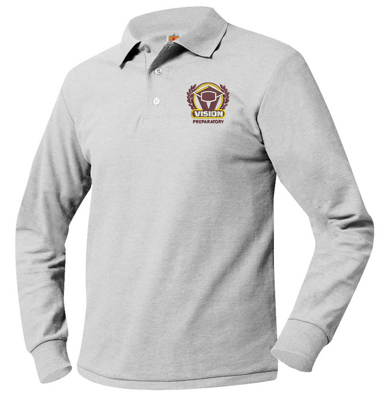 Polo premium de manga larga VPCS gris