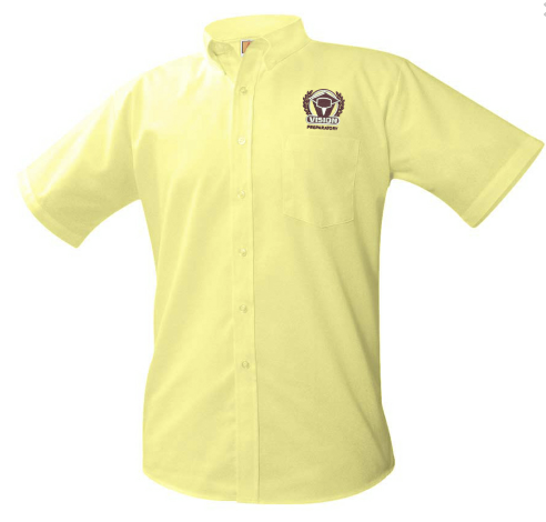 Camisa Oxford VPCS Manga Corta - Amarilla