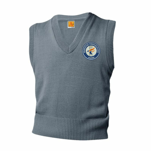 Chaleco unisex clásico de cuello en V FPA, gris jaspeado (opcional)