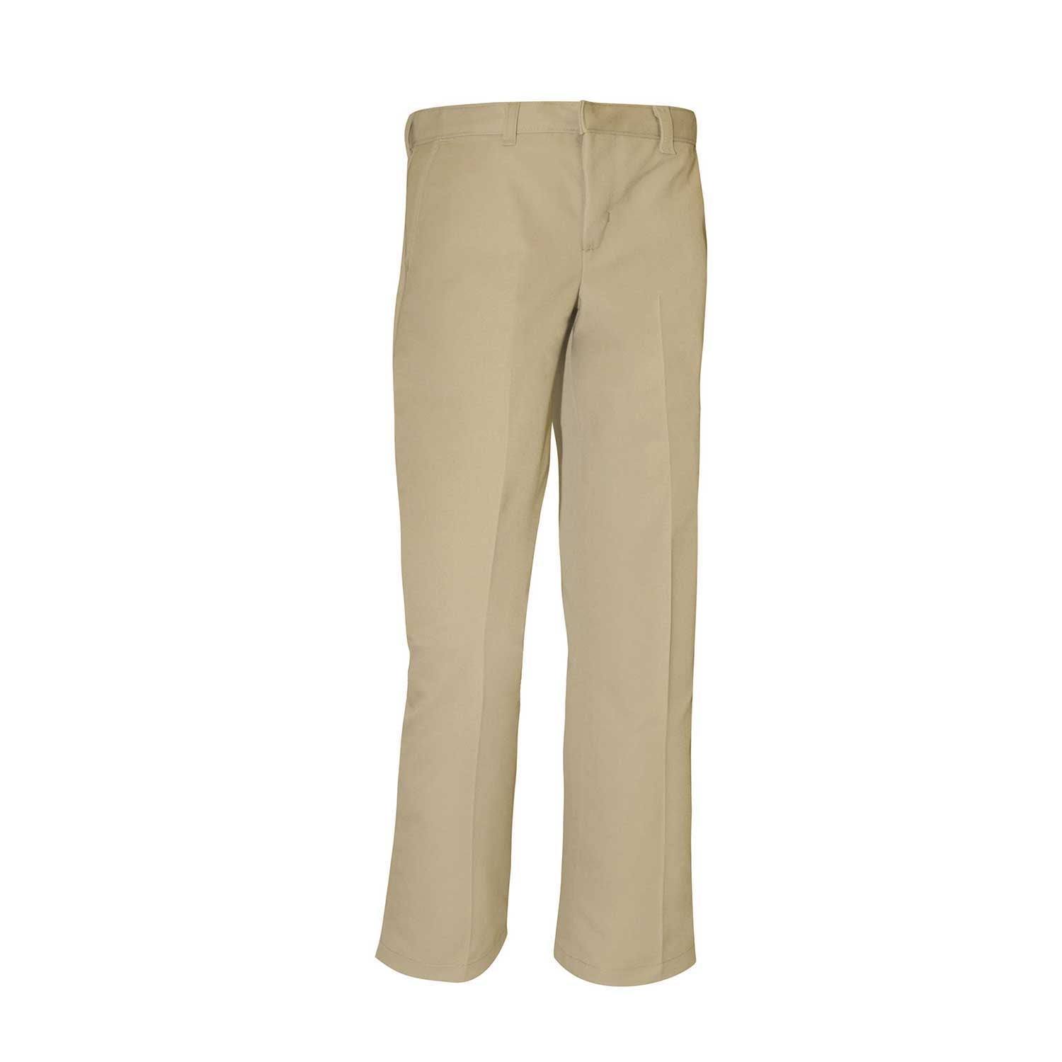 BOYS PLAIN FRONT TWILL PANTS HUSKY - KHAKI (Required )