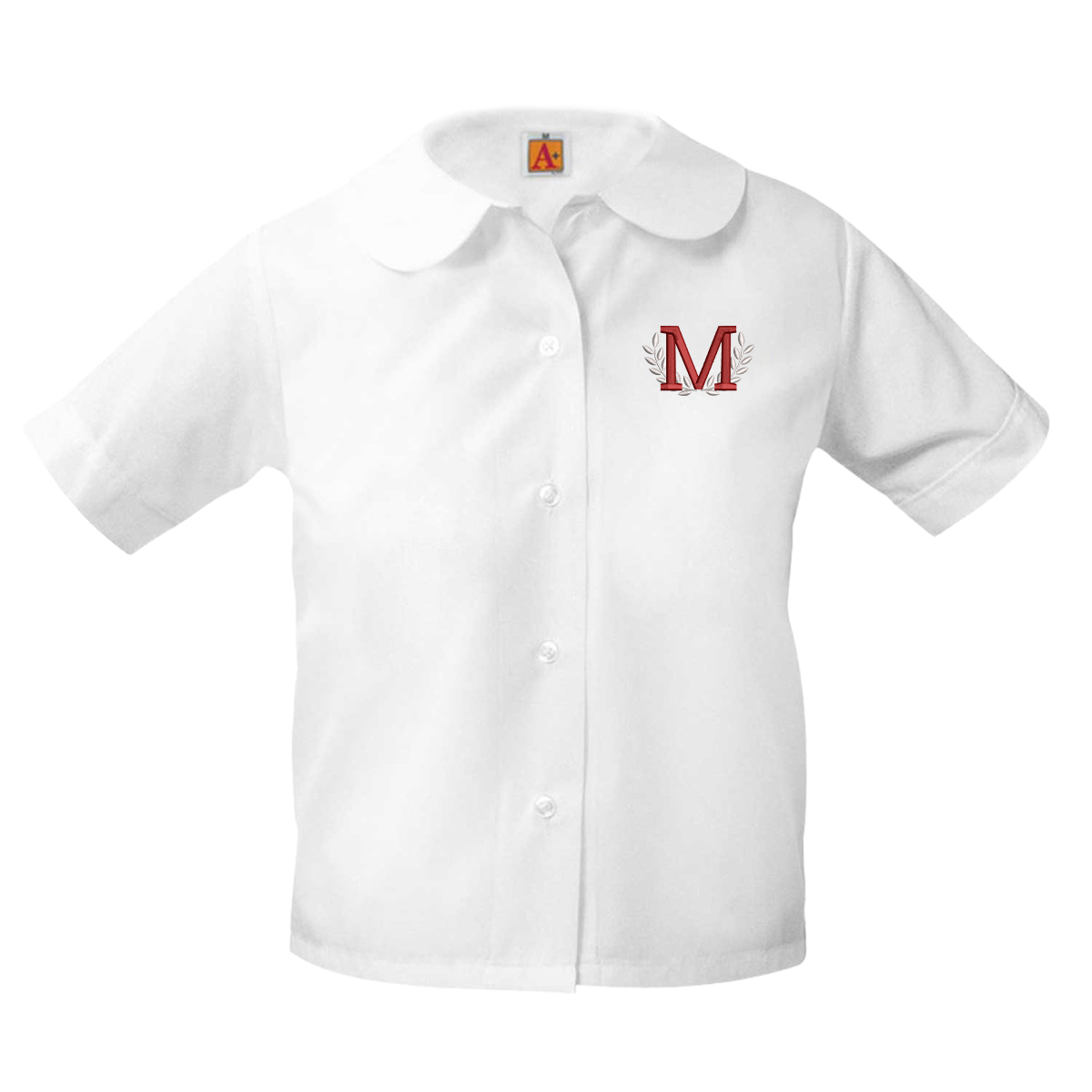 MMA GIRL'S SHORT SLEEVE PETER PAN BLOUSE (OPTIONAL)