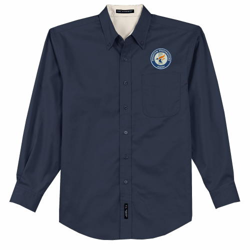 Camisa de manga larga de fácil cuidado para hombre