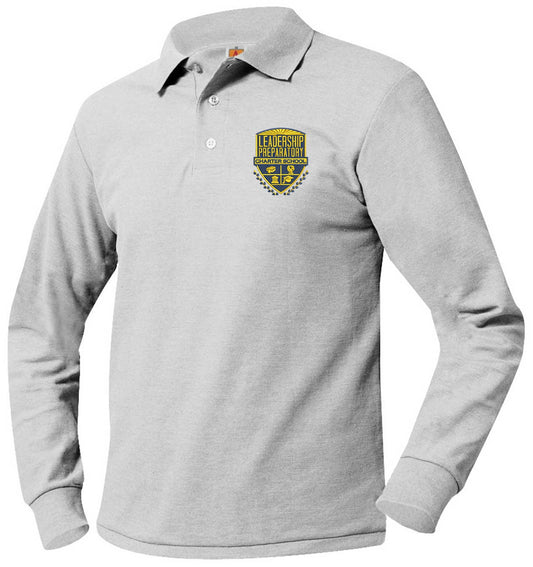 LP LONG SLEEVE GREY POLO OPTIONAL - 6TH - 8TH ONLY